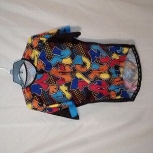 Weimo Star Cycling Shirt, L, Multi color Design, rear pocket pouches and zipper